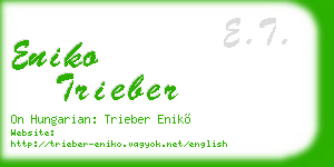 eniko trieber business card